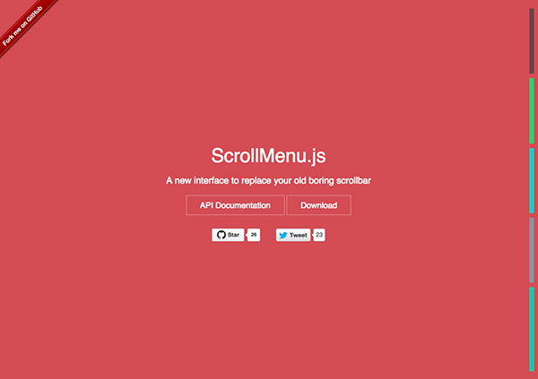 おしゃれなスクロールバー兼メニュー Scrollmenu Js