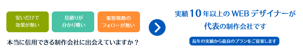 本当に信頼できる会社にホームページを任せていますか？実績10年以上のWEBデザイナーが代表です